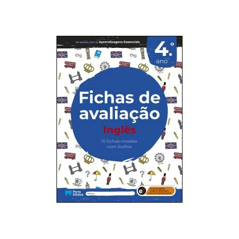 Fichas de avaliação - Inglês - 4.º Ano