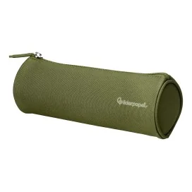 Estojo Escolar Liderpapel Classic Cilindrico Largo 210x70mm Verde Militar