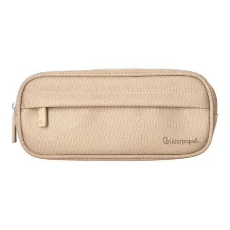 Estojo Escolar Liderpapel Classic Oval 2 Fechos C/ Bolso Frontal 210x90mm Creme