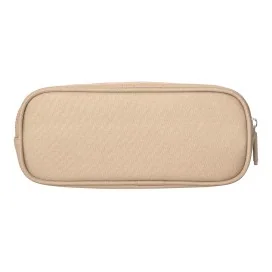 Estojo Escolar Liderpapel Classic Oval 2 Fechos C/ Bolso Frontal 210x90mm Creme