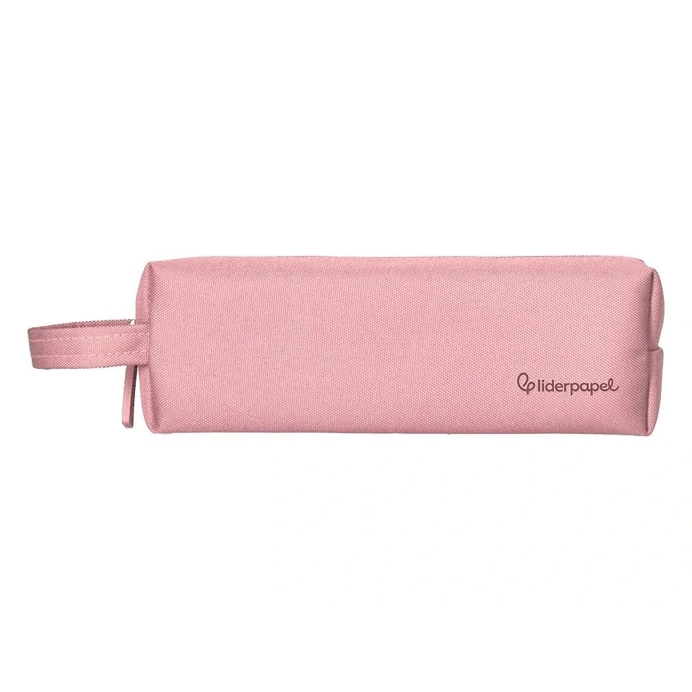 Estojo Escolar Liderpapel Classic Retangular C/Asa 210x70mm Rosa
