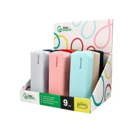 Expositor C/ 9 Estojos Escolares Liderpapel Classic Retangular C/Asa 210x70mm Cor Sortida
