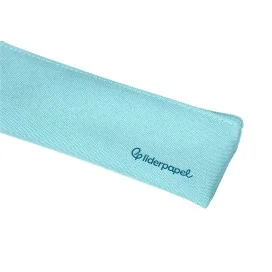 Estojo Escolar Liderpapel Plano Estreito C/Fecho 200x60mm Azul Celeste