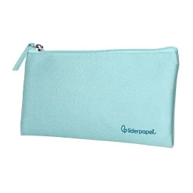Estojo Escolar Liderpapel Plano Largo C/Fecho 200x100mm Azul Celeste