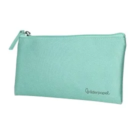 Estojo Escolar Liderpapel Plano Largo C/Fecho 200x100mm Verde Maça