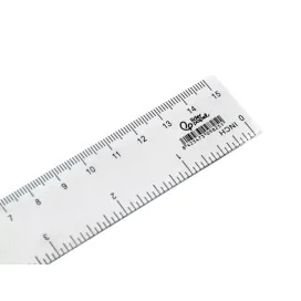 Régua Plástica Cristal Transparente Liderpapel 15cm