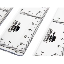 Régua Plástica Cristal Transparente Liderpapel 30cm