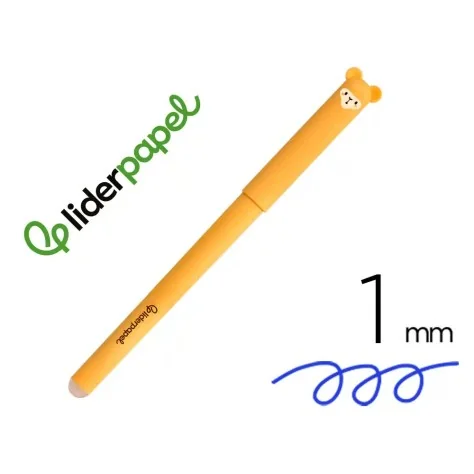 Esferográfica Fantasia Liderpapel Animal Town Apagável Tinta Azul Macaco