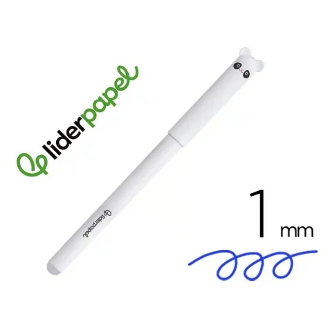 Esferográfica Fantasia Liderpapel Animal Town Apagável Tinta Azul Panda