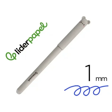 Esferográfica Fantasia Liderpapel Animal Town Apagável Tinta Azul Rato