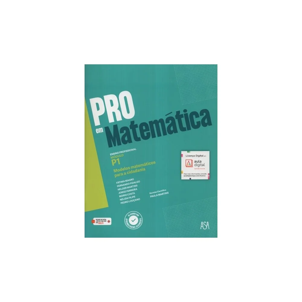 9789892360263 - Pro em Matemática - Módulos P1