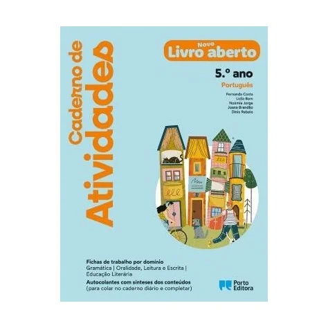 9789720200198 - Novo Livro aberto 5 - Português - Caderno de Atividades