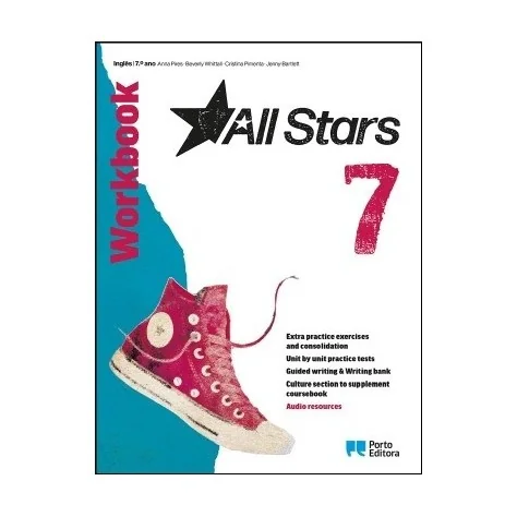 9789720316189 - All Stars 7 - Inglês - Workbook - Caderno de Atividades