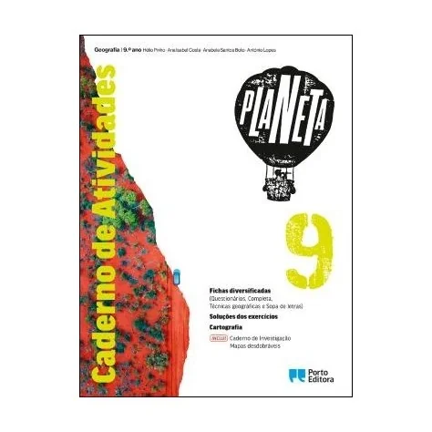 9789720320933 - PLANETA 9 - Geografia - Caderno de Atividades/Caderno de Investigação