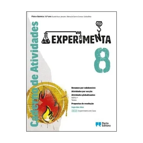 9789720328083 - Experimenta 8 - Físico-Química - Caderno de Atividades