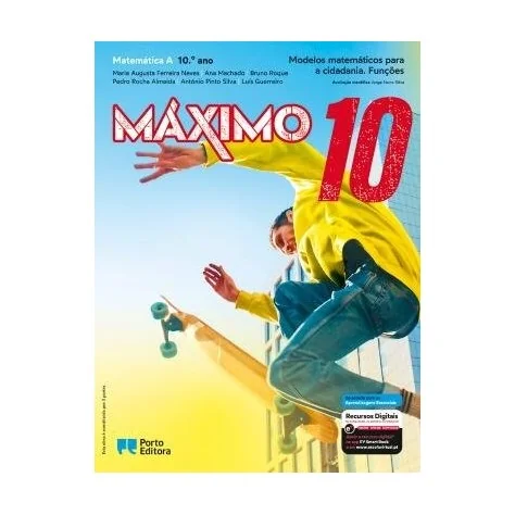 9789720420626 - Máximo 10 - Matemática A ( 3 Volumes) - Manual do Aluno