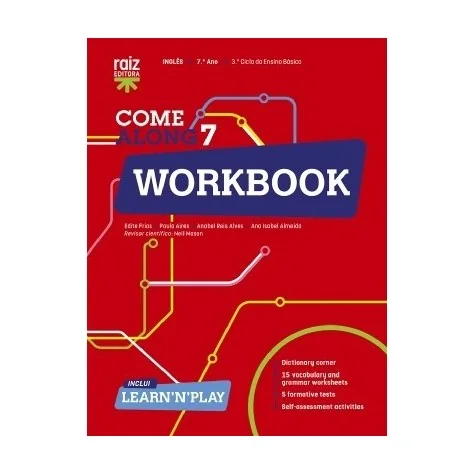 9789897444067 - Come along 7 - Inglês - Workbook - Caderno de Atividades