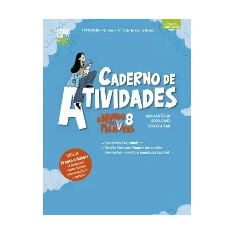 9789897444920 - O Mundo em Palavras 8 - Português - Caderno de Atividades
