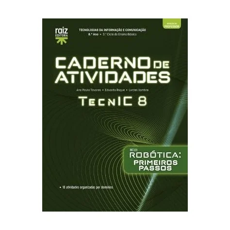 9789897445002 - TecnIC 8 - TIC - Robótica/Caderno de Atividades