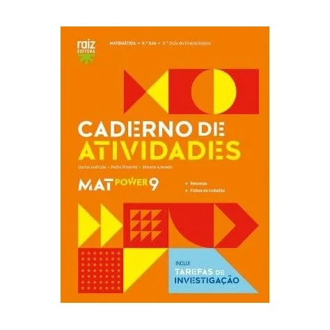 9789897445699 - MatPower 9 - Matemática - Caderno de Atividades / Tarefas de investigação