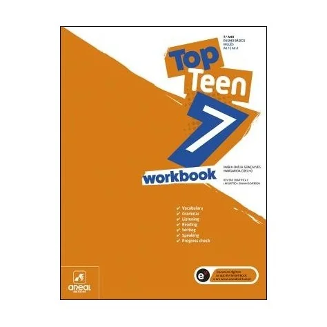 9789897675409 - Top Teen 7 - Inglês - Workbook/Caderno de Atividades