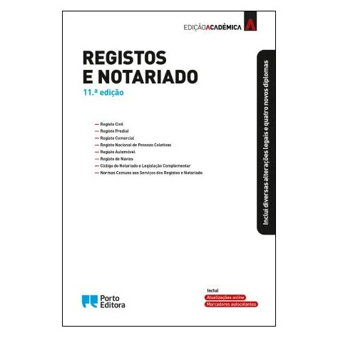 9789720005595 - Registos e Notariado - Edição Académica