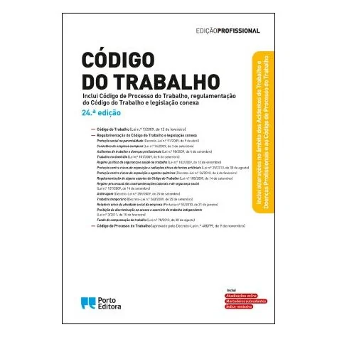 9789720006400 - Código do Trabalho