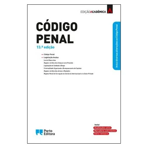 9789720006127 - Código Penal - Edição Académica