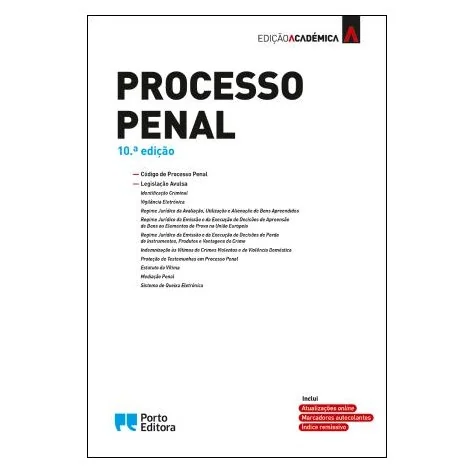 9789720005526 - Processo Penal - Edição Académica