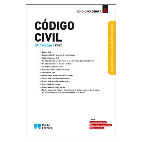 9789720006394 - Código Civil - Edição Académica