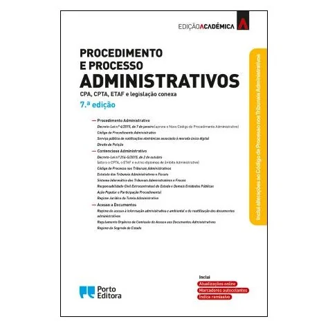 9789720006288 - Procedimento e Processo Administrativos