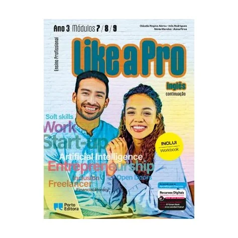 9789720441195 - Like a Pro - Inglês - continuação - Módulos 7, 8 e 9 (Ano 3) - Ensino Profissional