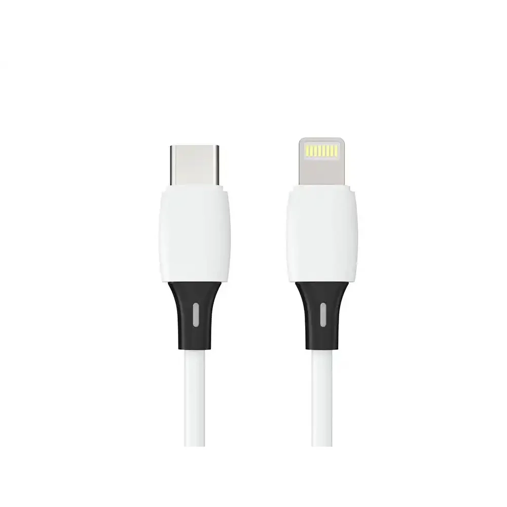 Cabo USb-C a Apple Lightning Q-Connect PVC 2M Branco