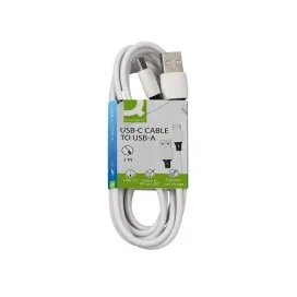 Cabo USb-C a USB-A Q-Connect PVC 2M Branco
