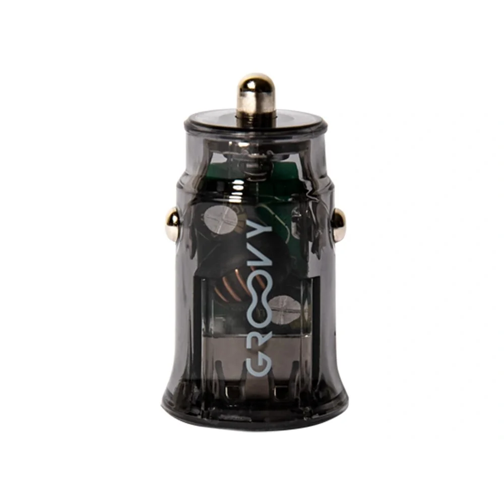 Carregador de Isqueiro Carro Groovy 2 USB Branco