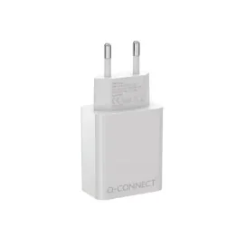 Carregador USB-A e USB-C Q-Connect 20W Branco