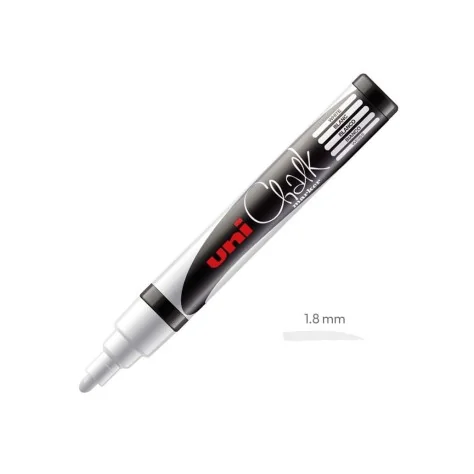 Marcador Giz UNI PWE-5M 1,8-2,5mm Branco