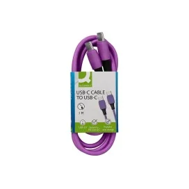 Cabo USB-C a USB-C Q-Connect PVC 1M Roxo