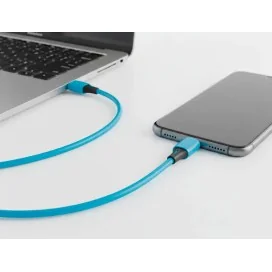 Cabo USB-C a USB-C Q-Connect PVC 2M Azul
