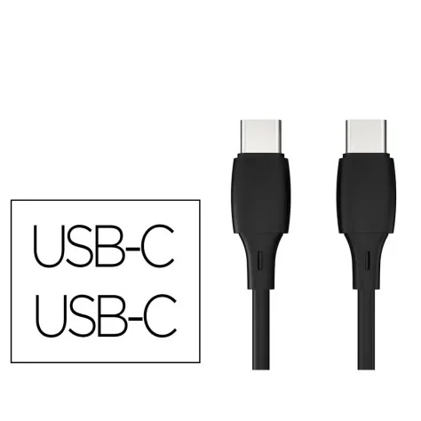 Cabo USB-C a USB-C Q-Connect PVC 2M Preto