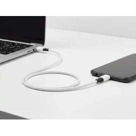 Cabo USB-C a USB-C Q-Connect PVC 3M Branco