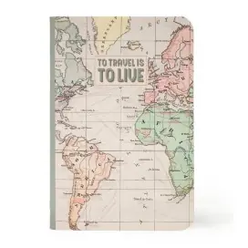 Caderno Agrafado A6 Pautado Notebook Travel Legami